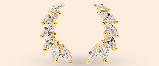 Pendientes Gala Blanco de Mezea by Brelery